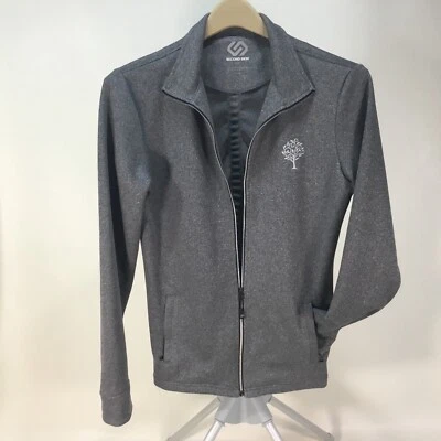 Chaqueta deportiva Second Skin cremallera completa gris jaspeado para mujer detalle de espalda grande... Foto 1 de 4