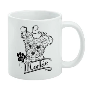 Taza blanca I Love My Morkie Morkshire Terrier - Imagen 1 de 4