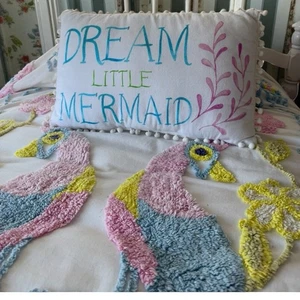 EUC Dream Little Mermaid Printed Throw Pillow 14” X 22” - Picture 1 of 2
