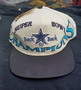 Dallas Cowboys Back To Back Champions Super Bowl XXVIII Vintage SnapBack Neu mit Etikett - Bild 1 von 4