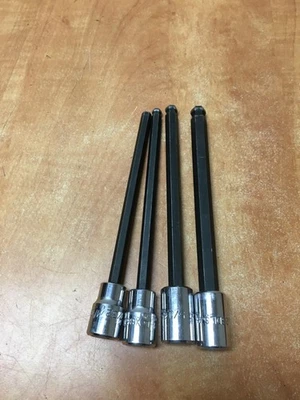 MAC TOOLS 3/8" Drive 6" Long SAE Hex Ball Driver Lote de 4 X126DLS X106DLS Foto 1 de 3