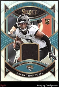 2024 Select Rookie Swatches Prizm #25 Brian Thomas Jr. RC CAMISETA DE NOVATO 088/125 - Imagen 1 de 2