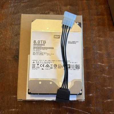 WESTERN DIGITAL WD 8.0TB 3.5" INTERNAL HDD WD80EMAZ-00WJTA0 256MB Molex Power - Image 1 of 2