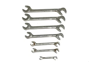 Snap-On SAE Four-Way Angle Head Open-End Wrench 7pc Lot - Picture 1 of 6