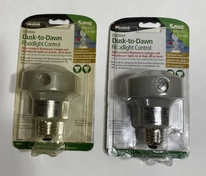 Westek 150 vatios atornillable control de luz de anochecer a amanecer, gris lote de 2 soportes nuevos en paquete con - Imagen 1 de 3