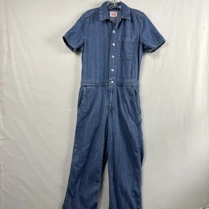Levi Strauss Denim Heritage Jumpsuit Women size XS Romper Button Up Playsuit - Picture 1 of 15