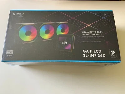 NEW Lian Li Galahad II LCD SL-INF 360 CPU Liquid Cooler BLACK SEALED $260 - Image 1 of 4