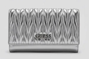 Guess Kirkwall Mini Crossbody Flap silber  Damen Umhängetasche  Metallic "Neu" - Bild 1 von 3