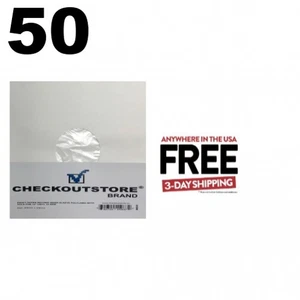 50 Kraft Paper Record Polylined With Hole for 12" Vinyl 33 RPM Inner **1-3 DAYS - Picture 1 of 3