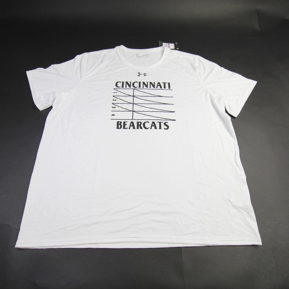 Cincinnati Bearcats Under Armour HeatGear Short Sleeve Shirt Men's White New - Image 1 of 1