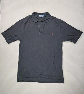VTG Ralph Lauren Polo Shirt Mens Size LT Large Tall Black Short Sleeve Red Pony - Afbeelding 1 van 10