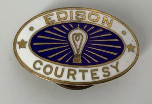 Vintage Edison Courtesy Pin Whitehead & Hoag Co. Newark N.J. Screw back - Picture 1 of 7