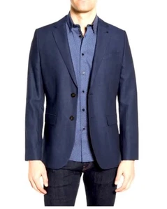 Ted Baker London Endurance Wool Preppy Navy Blue Blazer Men’s Sz 38 R - Picture 1 of 14