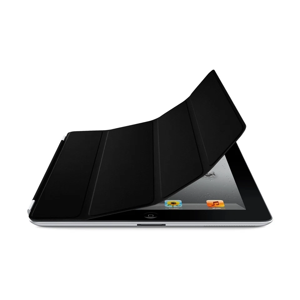Genuine Apple Smart Cover MD301ZM/A Leather Black for iPad (Box might show wear) - Image 1 of 1