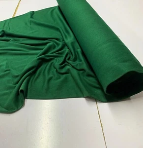 FOREST GREEN POLY/COTTON RIBBING FABRIC : 85cm TUBE WIDTH : $4.00 PER 50CM : - Picture 1 of 3