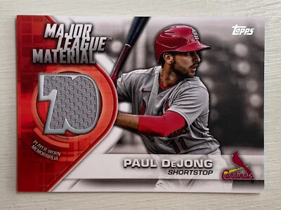 2021 Topps Major League Player Worn Material Relic Paul Dejong #MLM-PD  - Image 1 of 2