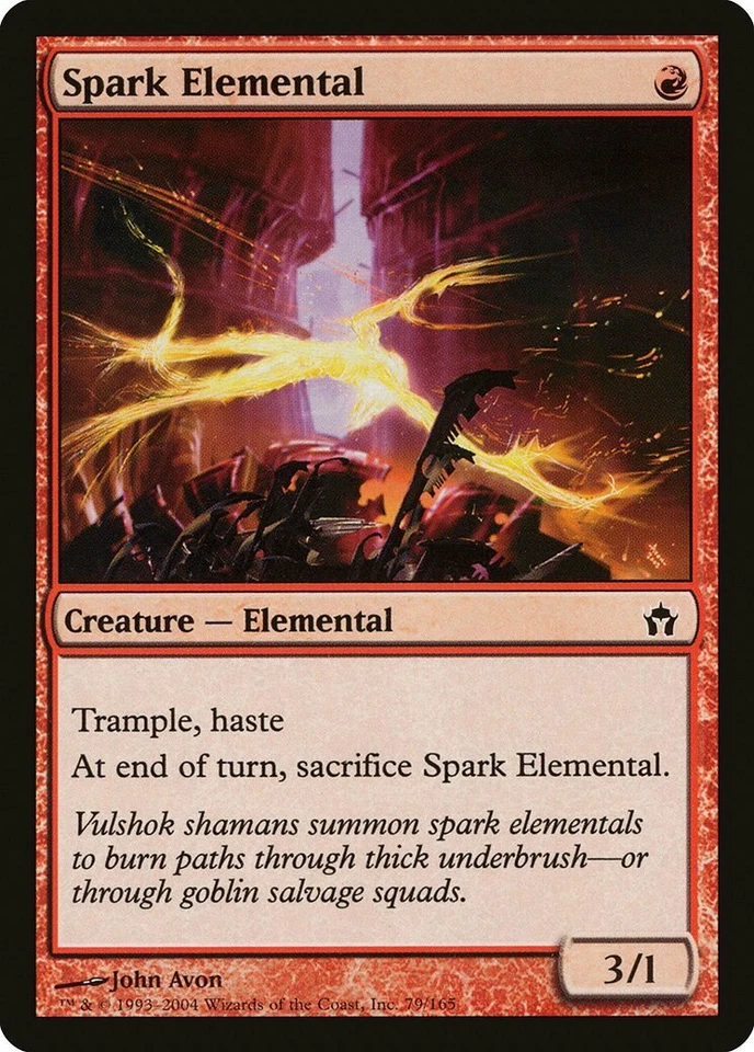 Spark Elemental Fifth Dawn PLD Red Common MAGIC THE GATHERING CARD ABUGames - Image 1 of 1