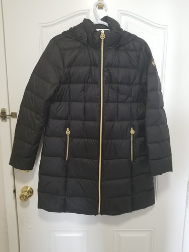 Cappotto donna piumino confezionabile Michael Kors puffer taglia PL nero