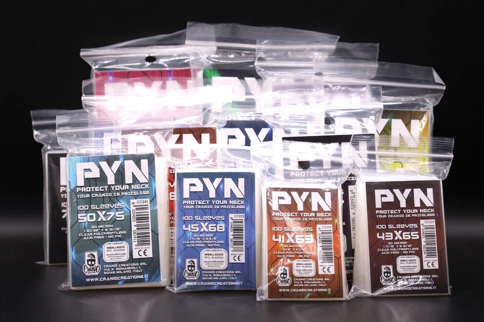 Boardgames PYN Protecting Sleeves Various Formats Cranio Creations