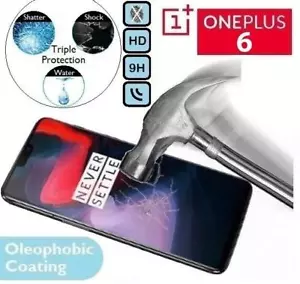 Genuine Tempered Glass Screen Protector One Plus Six (A6000 A6003) For OnePlus 6 - Picture 1 of 2