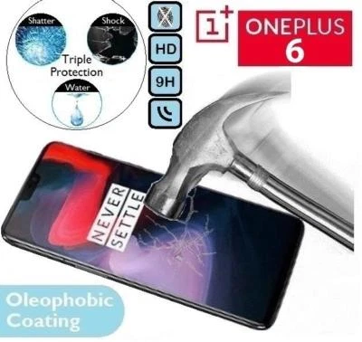 Genuine Tempered Glass Screen Protector One Plus Six (A6000 A6003) For OnePlus 6 - Image 1 of 2