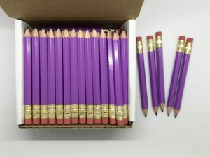 Half Pencils with Eraser - Golf, Classroom, Pew, Short, Mini, Small. Church, Non - Picture 1 of 12