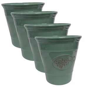 Green Olive Planter Pot 23cm 6L Lightweight Decorative Garden Plant Pot - Picture 1 of 18