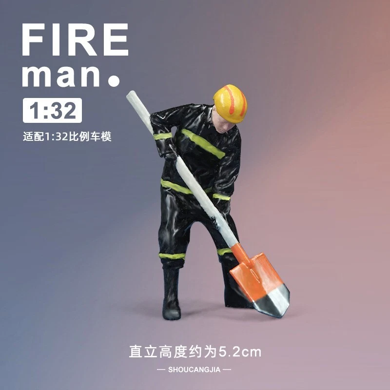 Modelo estereoscópico de coche de utilería escena miniatura multiestilo bombero 1/32 Foto 1 de 3