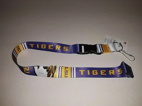 LSU Tigers NCAA Mascot Breakaway Lanyard Key Ring Cover