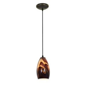 Access Champagne 1-Light Glass Pendant, Cord, Bronze/Inca - 28012-1C-ORB-ICA - Picture 1 of 1
