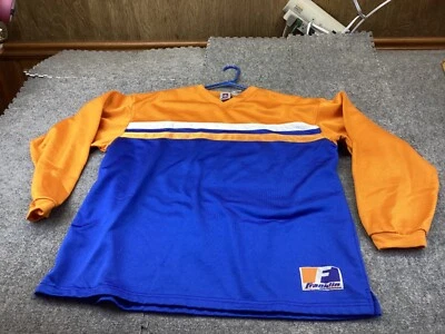 Vintage Jersey Sweater Franklin Sports Hockey X-LARGE Men’s Pullover Blue Orange - Image 1 of 4