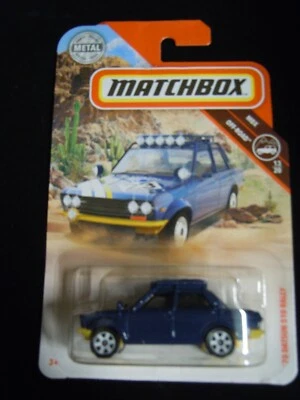 2019 Matchbox 73/100 '70 DATSUN 510 RALLY MBX OFF-ROAD 13/20 NEW Near Mint Blue - Image 1 of 2