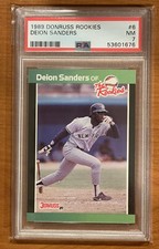 1989 Donruss The Rookies Deion Sanders Rookie PSA 7 Yankees #6  RC