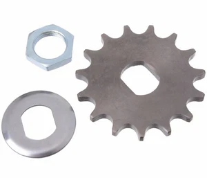 Antriebs-Ritzel 15-Z Kettenrad Sicherungsblech Mutter Passt für Simson S51 SR50 - Bild 1 von 2