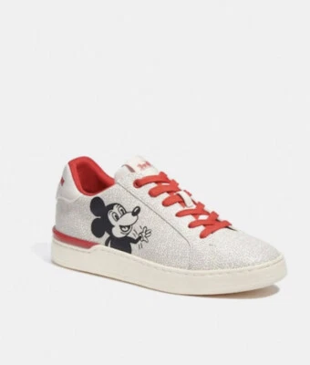 NUEVO EN CAJA ZAPATILLAS BAJAS COACH X DISNEY Mickey Mouse Keith Haring Clip Talla 9.5B Foto 1 de 4