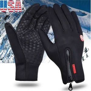 Men Women Winter Warm Gloves Windproof Waterproof Thermal Touch Screen Mittens - Picture 1 of 14