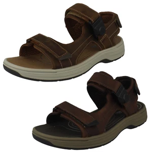 MENS CLARKS  ADJUSTABLE STRAPS LEATHER SANDALS SALTWAY TRAIL - Imagen 1 de 10