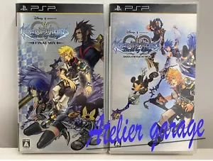 USED English Voice SONY PSP Kingdom Hearts Birth by Sleep + Final Mix 2 Set - Picture 1 of 12