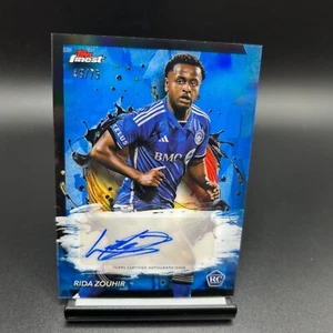 2024 Topps Finest MLS #BA-RZ Rida Zouhir Blue Auto RC /75 CF Montreal - Bild 1 von 2