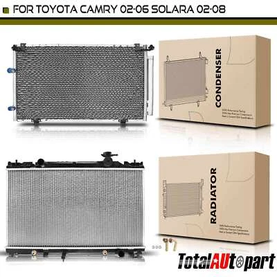 Kit de refrigeración de radiador y condensador de CA para Toyota Camry 2002-2006 Solara L4 2,4 L Foto 1 de 4