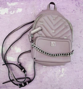 Victoria's Secret V-quilt City Mini Mochila Cartera Correas Ajustables Rosa Hinchado - Imagen 1 de 7