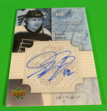 2007-08 Upper Deck Ice Signature Swatches Simon Gagne #SS-GA Auto