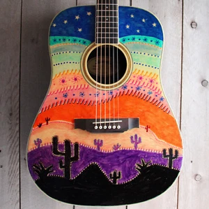 SAMICK -VANTAGE VD-300S Custom art guitar -" Desert -Stars "  MAP $299 !! - Picture 1 of 12