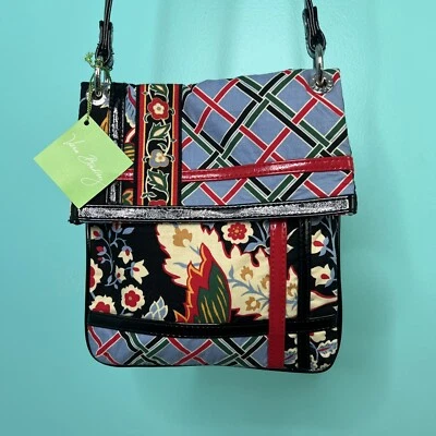 Bolso Bandolera Vera Bradley Flipster Plegable en Versaille Negro Rojo Floral NUEVO Foto 1 de 4