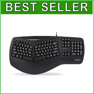 Stylish Ergonomic Split Keyboard - White LED, Wired USB, Ideal for Office Use - Picture 1 of 9