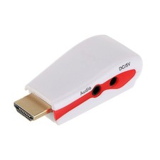 1080P HDMI Male to VGA Video Female TV AV Adapter Box Converter Video USB Cable