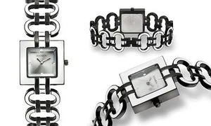 NEW Rousseau 14021 Women Perrin Vintage Series Chain Link White Fun Ladies Watch - Picture 1 of 1