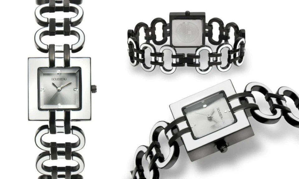 NUEVO Reloj Rousseau 14021 Mujer Perrin Serie Vintage Eslabón de Cadena Blanco Divertido Damas Foto 1 de 1