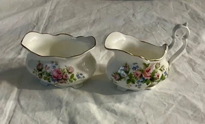 Royal Albert Moss Rose mini zuccheriera aperta ovale e cremoso osso Cina Inghilterra - Foto 1 di 8