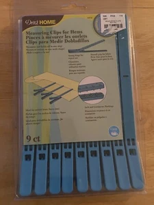 Dritz Home Measuring Clips 44079 Hems Curtains Drapes Sewing 9 CT Blue 2014 NEW - Picture 1 of 4
